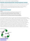 Cover page: Recovery of critical metals using biometallurgy