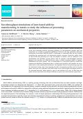 Cover page: Fast-throughput simulations of laser-based additive manufacturing in metals to study the influence of processing parameters on mechanical properties