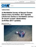 Cover page: A Worldwide Survey of Recent Ocean Observatory Activities: 2017 Update