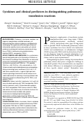 Cover page: Cytokines and clinical predictors in distinguishing pulmonary transfusion reactions.