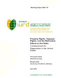 Cover page: Property Rights, Taxpayer Rights, and the Multiscalar Attack on the State: Consequences for Regionalism in the United States