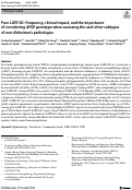 Cover page: Pure LATE-NC: Frequency, clinical impact, and the importance of considering APOE genotype when assessing this and other subtypes of non-Alzheimer’s pathologies