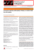 Cover page: Conversion total hip arthroplasty: Primary or revision total hip arthroplasty