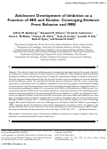 Cover page: Adolescent development of inhibition as a function of SES and gender: Converging evidence from behavior and fMRI