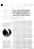 Cover page: Pride and Stewardship:  Renewing the Mandate for Design Excellence in America's Public Realm     [Public Service Design Abroad]