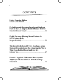 Cover page: Table of Contents