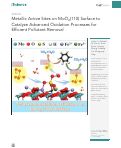 Cover page: Metallic Active Sites on MoO2(110) Surface to Catalyze Advanced Oxidation Processes for Efficient Pollutant Removal