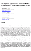 Cover page: Smartphone App Evolution and Early Understanding from a Multimodal App User Survey