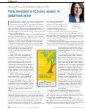 Cover page: Public investment in UC fosters answers for global food system