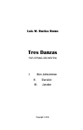Cover page: Tres Danzas