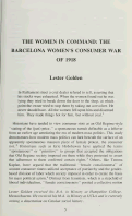 Cover page: THE WOMEN IN COMMAND: THE BARCELONA WOMEN'S CONSUMER WAR OF 1918