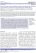 Cover page: Prospective study reveals a microbiome signature that predicts the occurrence of post-operative enterocolitis in Hirschsprung disease (HSCR) patients