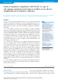 Cover page: Tobacco regulatory compliance with STAKE Act age-ofsale signage among licensed tobacco retailers across diverse neighborhoods in Southern California