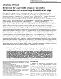 Cover page: Evidence for a primate origin of zoonotic Helicobacter suis colonizing domesticated pigs