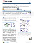 Cover page: Nucleophilic Addition of 4,5-Dihydrooxazole Derivatives to Base Generated o-Quinone Methides: A Four-Component Reaction.