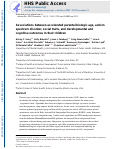 Cover page: Associations between accelerated parental biologic age, autism spectrum disorder, social traits, and developmental and cognitive outcomes in their children