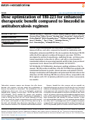 Cover page: Dose optimization of TBI-223 for enhanced therapeutic benefit compared to linezolid in antituberculosis regimen.