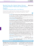 Cover page: Results From the United States Chronic Thromboembolic Pulmonary Hypertension Registry Enrollment Characteristics and 1-Year Follow-up