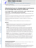 Cover page: Differential Risk Factors for Unhealthy Weight Control Behaviors by Sex and Weight Status Among U.S. Adolescents