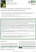 Cover page: Urodynamic Mechanisms Underlying Overactive Bladder Symptoms in Patients With Parkinson Disease.