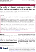 Cover page: Variability of adiposity indices and incident heart failure among adults with type 2 diabetes