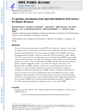 Cover page: E‐cigarettes and Western Diet: Important Metabolic Risk Factors for Hepatic Diseases