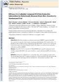 Cover page: Efficacy of a culturally congruent HIV risk-reduction intervention for behaviorally bisexual black men