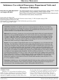 Cover page: Substance Use-related Emergency Department Visits and Resource Utilization