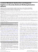 Cover page: Cerebral metabolic dysfunction and impaired vigilance in recently abstinent methamphetamine abusers
