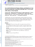 Cover page: Successful antiretroviral therapy delivery and retention in care among asymptomatic individuals with high CD4+ T-cell counts above 350 cells/&amp;mgr;l in rural Uganda