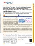 Cover page: Achieving Fast and Durable Lithium Storage through Amorphous FeP Nanoparticles Encapsulated in Ultrathin 3D P-Doped Porous Carbon Nanosheets.