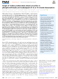 Cover page: Origin of iodine preferential attack at sulfur in phosphorothioate and subsequent P-O or P-S bond dissociation