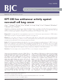 Cover page: KPT-330 has antitumour activity against non-small cell lung cancer