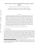 Cover page: Fixed Effects Testing in High-Dimensional Linear Mixed Models