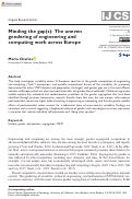 Cover page of Minding the gap(s): The uneven gendering of engineering and computing work across Europe