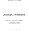 Cover page: Traceable and Precise Displacement Measurements with Microwave Cavities