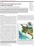 Cover page: Do slow slip events trigger large and great megathrust earthquakes?