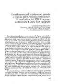 Cover page: Considerazioni sul popolamento animale e vegetale dell’Appennino meridionale, in conclusione del XXV Congresso della Società Italiana di Biogeografia