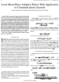 Cover page: Least mean-phase adaptive filters with application to communications systems