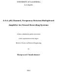 Cover page: A 0.6uW/Channel, Frequency Division Multiplexed Amplifier for Neural Recording Systems