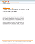 Cover page: Tunable colloid trajectories in nematic liquid crystals near wavy walls