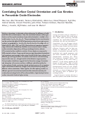 Cover page: Correlating Surface Crystal Orientation and Gas Kinetics in Perovskite Oxide Electrodes