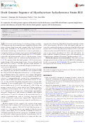 Cover page: Draft Genome Sequence of Mycobacterium heckeshornense Strain RLE