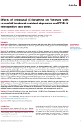 Cover page: Effects of intranasal (S)-ketamine on Veterans with co-morbid treatment-resistant depression and PTSD: A retrospective case series
