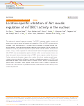 Cover page: Location-specific inhibition of Akt reveals regulation of mTORC1 activity in the nucleus
