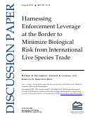 Cover page: Harnessing enforcement leverage at the border to minimize biological risk from international live species trade