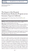 Cover page: The Impact of the Hospital Readmissions Reduction Program across Insurance Types in California.