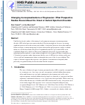 Cover page: Changing conceptualizations of regression: What prospective studies reveal about the onset of autism spectrum disorder