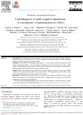 Cover page: Underdiagnosis of mild cognitive impairment: A consequence of ignoring practice effects