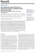 Cover page: Dissecting Spatiotemporal Structures in Spatial Transcriptomics via Diffusion-Based Adversarial Learning.